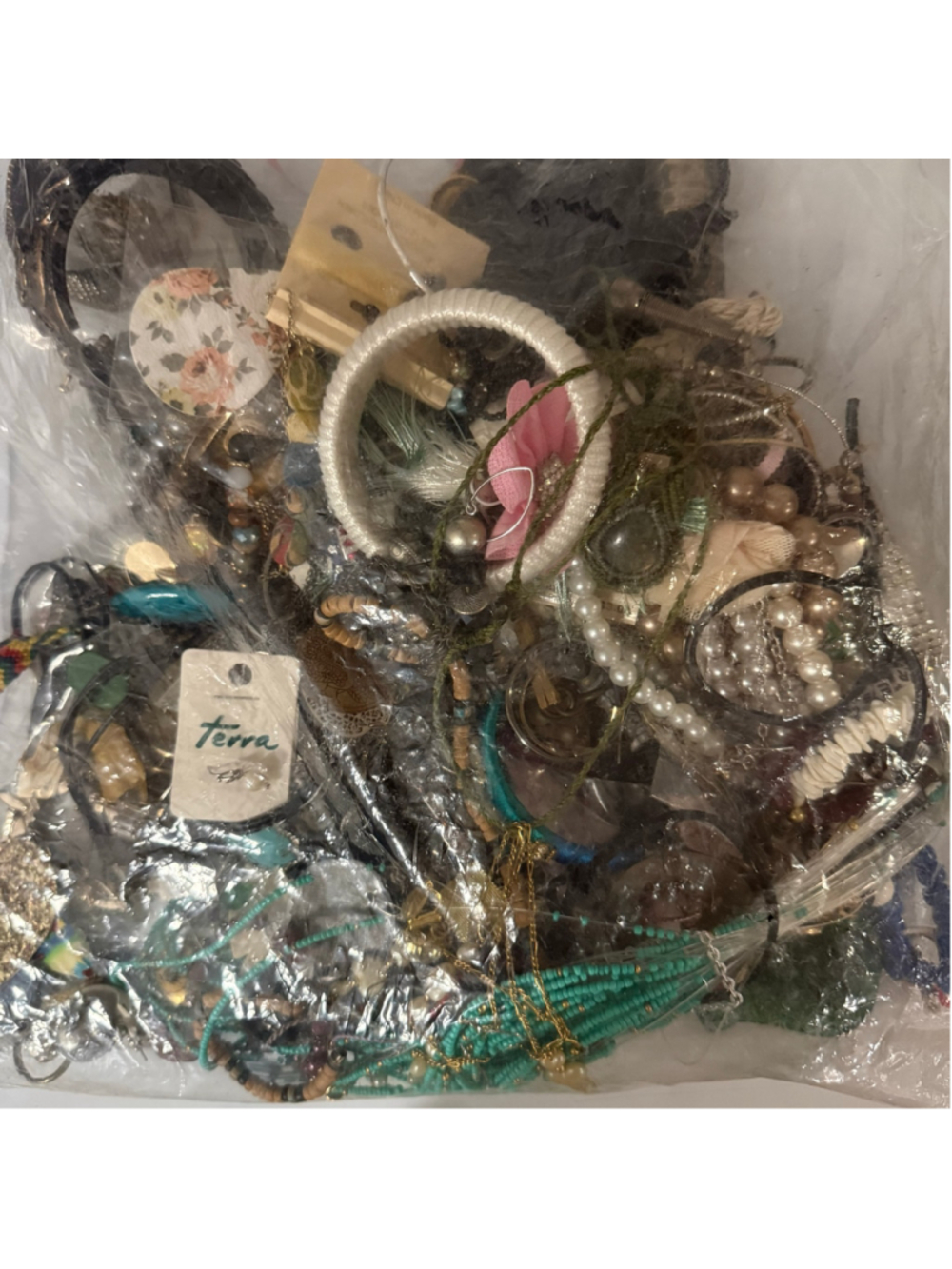 4+ LB Mixed Jewelry Lot – Wearable, Broken, New & Vintage – Jewelry Grab Bag #4